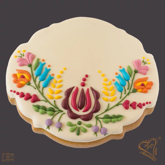 Mézeskalács kalocsai mintás plakett