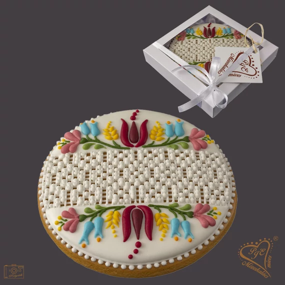 Mézeskalács kalocsai mintás plakett