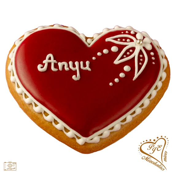 Mézeskalács köszönőajándék szív Mézeskalács köszönőajándék szív