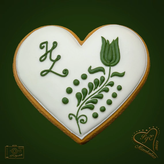 Mézeskalács köszönőajándék szív