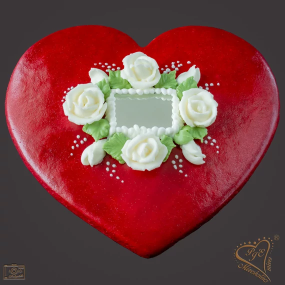 Mézeskalács tükrös szív