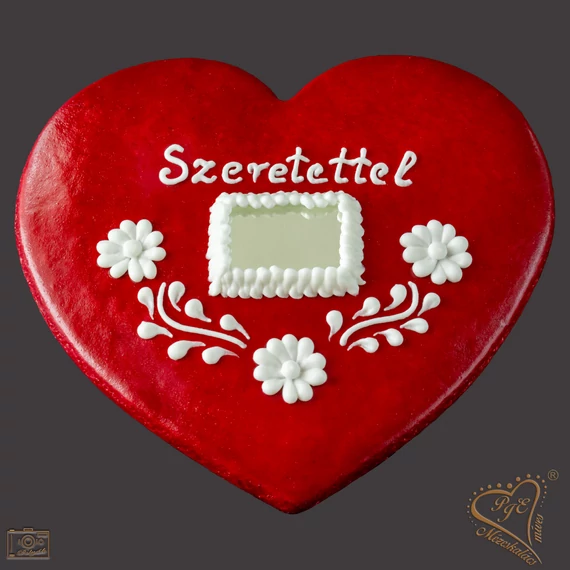 Mézeskalács tükrös szív