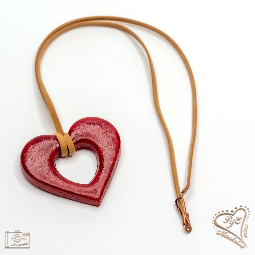 Mézeskalács szív nyaklánc